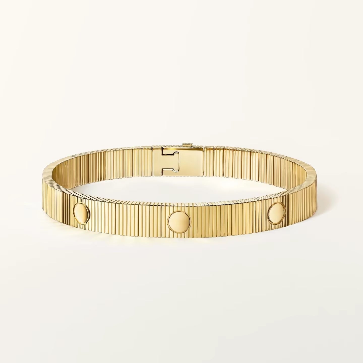 SS 25 Ribbed Stainless Steel Bracelet